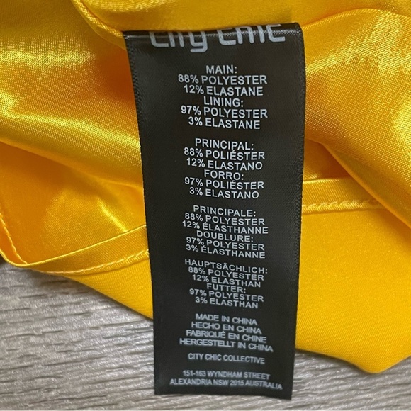 City Chic Floral Golden Dress Short Sleeve Ruffle Sz XXL NWT - Picture 9 of 9